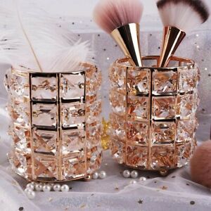 Bling crystal Makeup Brush Holder Organizer Storage Cosmetics Tools 