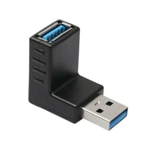 90° Angled USB 3.0 Type A Male to Female Plug Connector Adapter Convertor - Picture 1 of 4