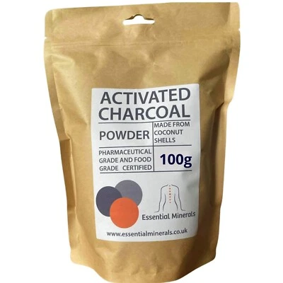 ESSENTIAL MINERALS Premium Medicinal Grade Activated Charcoal Powder Certified Medical & Food Grade