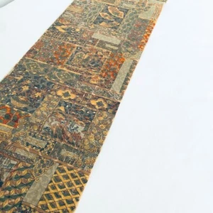 WabiSabi #C 7x56 Vintage Seta Tsumugi Giapponese Kimono Tessuto Pannello TJ1 - Foto 1 di 6