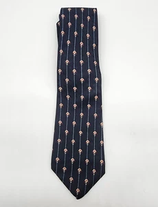 Fashions for Men Vintage Silk Men's Neck Tie Saks 5th Ave Navy Blue - Picture 1 of 6