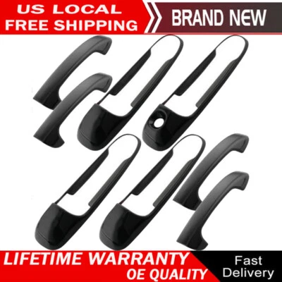 Cubierta de manija de puerta negra brillante para Dodge RAM 1500 2500 3500 2010 2011 2012-2018 Foto 1 de 4