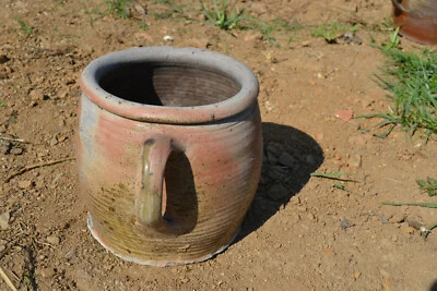 Pot en Grès à Graisse Ancien en bon état Terre Cuite Poterie - Photo 1/3