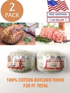 2 STÜCK PROTOUCH 100 % BAUMWOLLE 360 FUSS JEDES METZGERGARN FLEISCH KOCHEN BRATEN - Bild 1 von 3