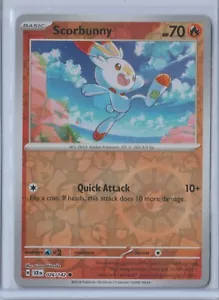 Pokémon 2024 STELLAR CROWN SCORBUNNY 026/142 MINT Never Played REVERSE HOLO - Bild 1 von 1