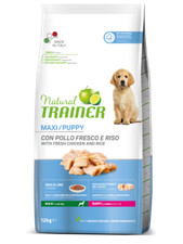 Trainer Natural Maxi Puppy con Pollo Fresco e Riso 12 kg -...