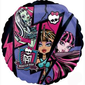 Monster High Mylar Foil Balloon Round 18 Inch Birthday Party Supplies New 1 Ct