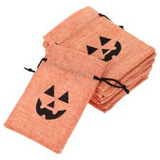  50pcs Halloween Drawstring Bag Halloween Treat Storage Bag Pumpkin Candy