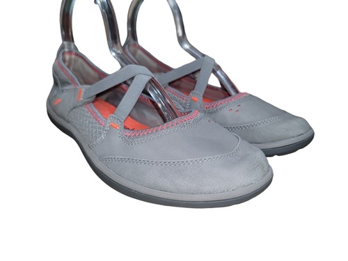 CLARKS Ballerine donna Privo By Clark’s grigio arancione fluo scarpe comode taglia 9 5 M