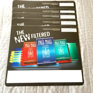 Pall Mall Plastic Advertising Mats Set of 5 Tobacciana 19 x 13 Inch Collectible - Picture 1 of 4