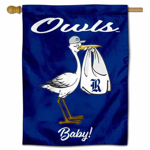 Rice University New Baby Gift Decorative House Flag Cover