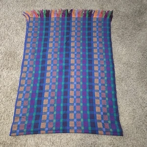 Churchill Handwoven Colorful Wrap Cape Shawl Poncho Fringe 94" With Fringe X 34 - Picture 1 of 5