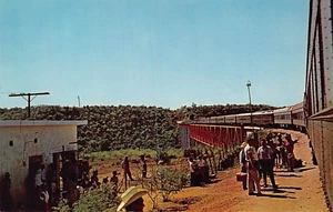 Postal MX: Estación de Tren Chihuahua-Pacífico, Agua Caliente, Río Fuerte, MÉXICO - Imagen 1 de 2