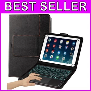 Bluetooth Wireless Touchpad Keyboard Case for 9-11" Tablets - Picture 1 of 8