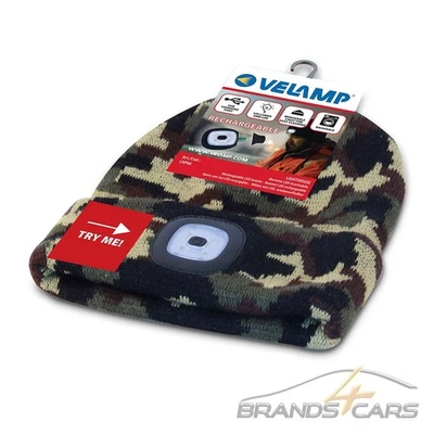 VELAMP LIGHTHOUSE MÜTZE LED WIEDERAUFLADBAR TARN JOGGEN CAMPING BEANIE UNISEX