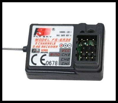 2pcs Flysky FS-GR3E 2.4GHz 3CH Receiver for FS-GT3C GT3B GT2 GT2B Transmitter RC - Image 1 of 4