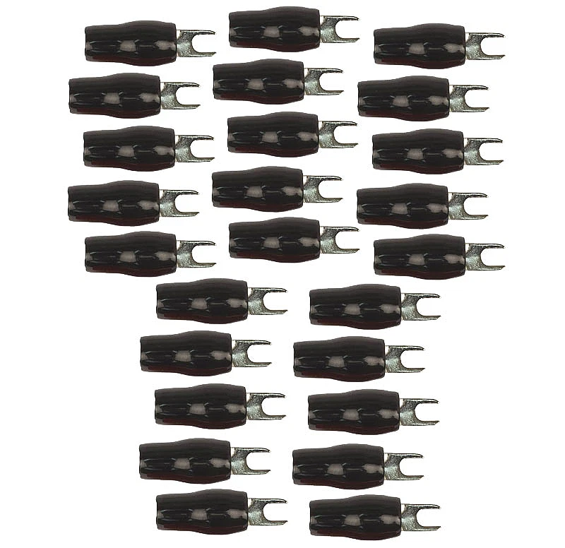 Stinger SPT5124B Chrome 4 Gauge Input To No. 8 Spade (25 Black Boot Terminals) - Image 1 of 1