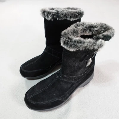Botas Easy Spirit Sejulissa para mujer talla 8,5 negras gamuza cuero imitación piel invierno Foto 1 de 4