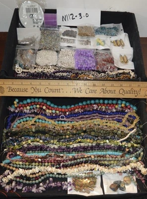 Большой огромный лот ювелирных изделий делает бисер новый; StoneGlassSilverAmethyHematiteCrystPony - Изображение 1 из 4