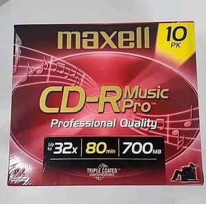 NEU Maxell CD-R Music Pro 700MB 80min 10er Pack Profiqualität. x1 - Bild 1 von 3