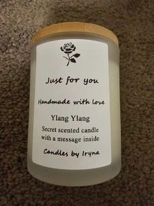 Handmade Candle With Secret Message Inside (Ylang Ylang) Scented - Picture 1 of 3