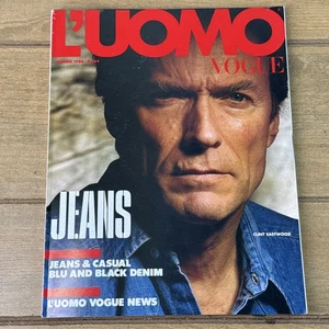 L'Uomo VOGUE Magazine Vintage June 1986 Clint Eastwood , Giovanni Mariotti - Imagen 1 de 13