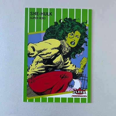 2023 Upper Deck Fleer Throwbacks '89 Marvel Edition #5 She-Hulk Green 66/89 - Image 1 of 2