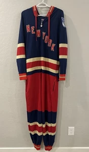 Hockey Sockey Mens Size Medium NHL New York Rangers  Hoodie  Bodysuit Pajamas - Picture 1 of 11