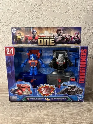Figuras de acción Transformers One Optimus Prime vs Megatron D16 lanzamiento y carrera 2" Foto 1 de 4