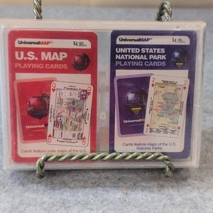 Universal MAP Playing Cards: US State Maps & National Parks - Double Deck - Picture 1 of 2