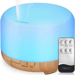 Hianjoo Diffusore di Oli Essenziali 450 ml Umidificatore Ultrasuoni Diffusore - Foto 1 di 24