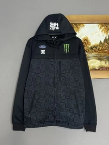 Crazy DC Ken Block 43 Ford Racing Skull Monster Zip Hoodie Jacket Softshell Rare - Picture 1 of 18