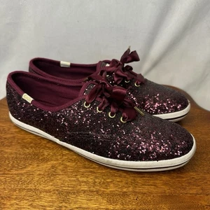 Kate Spade Glitter Keds Größe 8 Schwarz Lila Glitzer Metallic Sneaker Schuhe - Bild 1 von 10