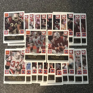 1986 McDonald’s New England Patriots - Complete 24 BLACK Tab Set - Unscratched - Picture 1 of 8
