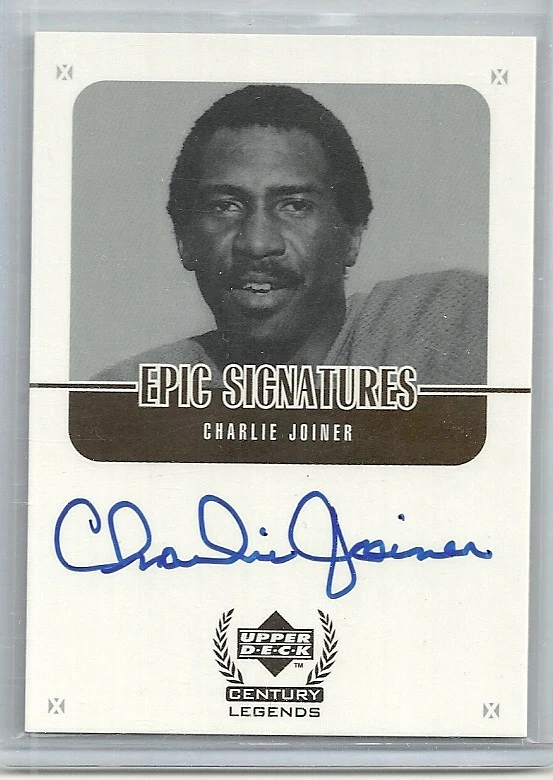 1999 UD Century Legends - CHARLIE JOINER - Epic Signatures Autograph - CHARGERS - Image 1 of 1
