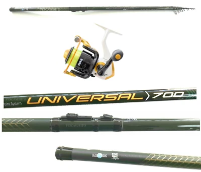 Combo Bolognese Canna 4 Metri Mulinello Filo Pesca Trota Carpa Orata Mare Lago - Immagine 1 di 4