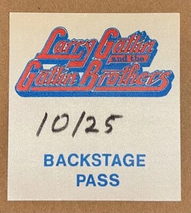 Larry Gatlin and The Gatlin Brothers - RARE backstage sticky pass - Picture 1 of 1