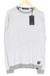 Scotch & Soda Ams Couture Weiß Pullover Sweatshirt M Herren Gestreift Lang - Bild 1 von 6