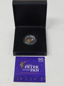 Simply Coins~ 2020 ISLE OF MAN SILVER PROOF PETER PAN FIFTY 50 PENCE BOX COA - Picture 1 of 5