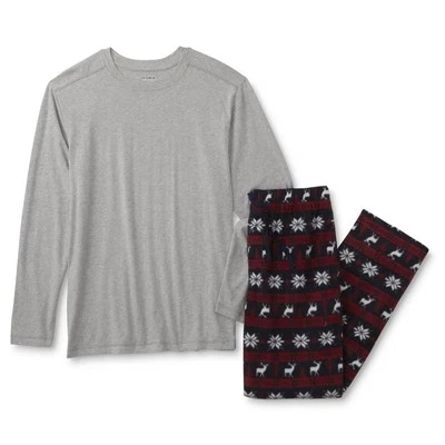 NOVO Conjunto de Pijama Masculino Tamanho Pequeno Médio Grande XL Algodão Lã Ilha Justa Presente Novo com etiquetas - Imagem 1 de 4