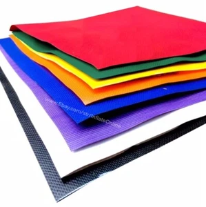 Parches de reparación de casa de rebote 10"" x 10"" 18 oz vinilo multicolor diapositiva comercial - Imagen 1 de 7