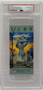 Terry Bradshaw Signed AUTOGRAPHED Super Bowl 14 Ticket Stub "SB XIV “ PSA AUTH - Picture 1 of 2
