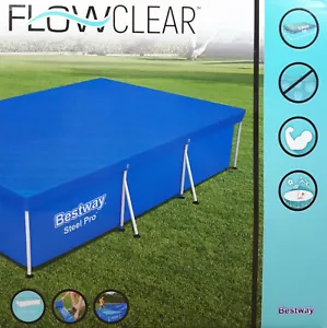 BESTWAY Flowclear PE Abdeckplane für 300 x 201 cm für Steel Pro Pool, 58106 - Bild 1 von 2