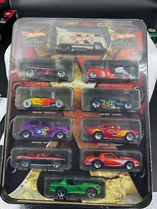 HOT WHEELS DECADES 1900-2000 LIMITED EDITION 10 CAR SET IN COLLECTORS TIN SEALED - Picture 1 of 4