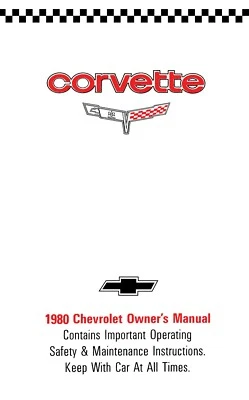 Chevrolet Corvette 1980 manual del propietario Foto 1 de 4