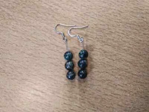 Jaspe kambaba - Boucles d'oreilles en pierres fines naturelle (jaspe crocodile) - Imagen 1 de 2