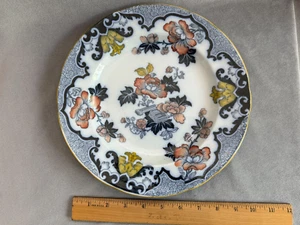 SELTENE antike Schriftrollen/Blumenmuster L4184 Transferware Platte, Cauldon England - Bild 1 von 9