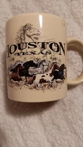 Houston Texas, Laufende Pferde Kaffeebecher Tasse 8 Unzen - Bild 1 von 6