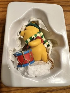 Decorazione natalizia vintage DISNEY Winnie The Pooh POOH BEAR che suona la batteria - Foto 1 di 5