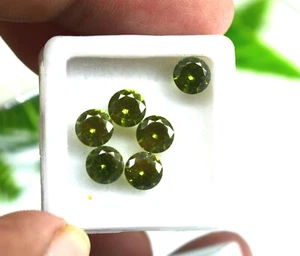 Natural Green Sapphire 12 Ct Round Cut Certified Loose Gemstone Excellent cut - Picture 1 of 10